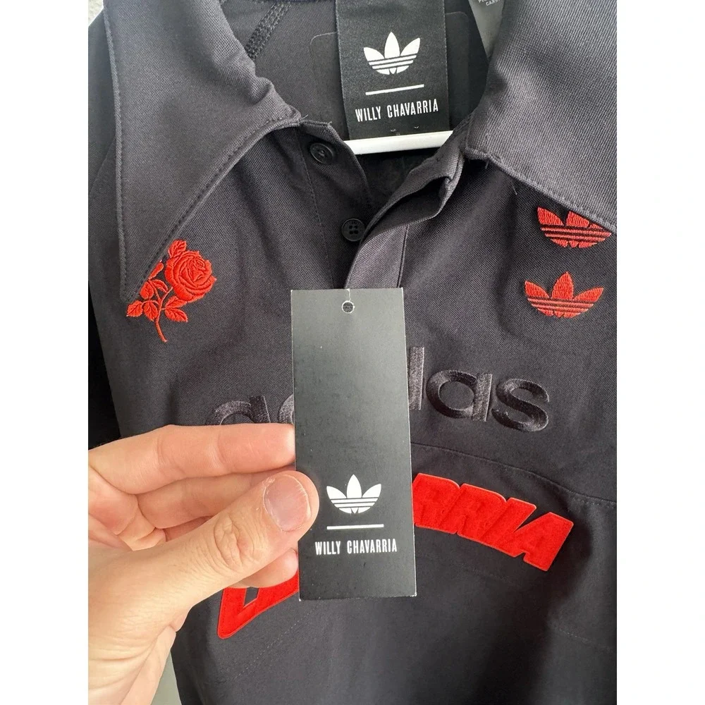 Adidas x Willy Chavarria Polo‎ Shirt - Size XS - Black - NEW - JV8848 Rare